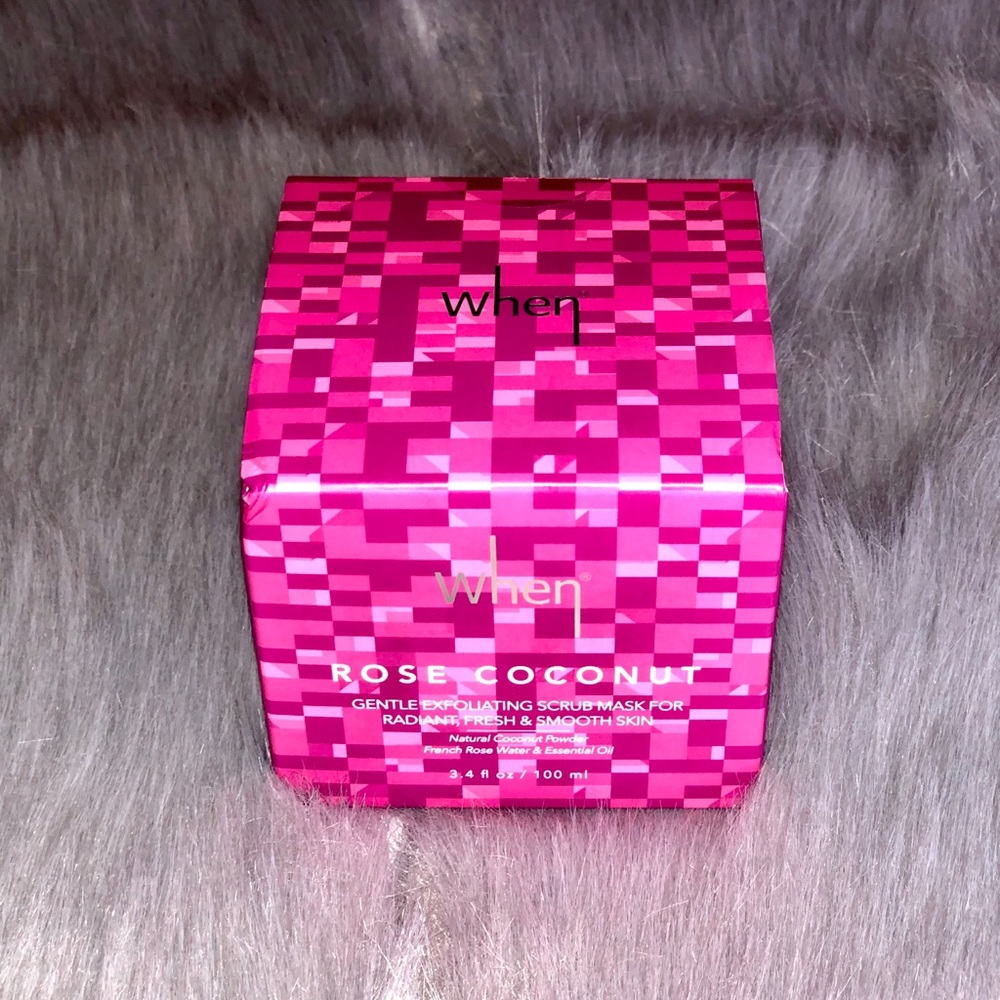 When. Rose Coconut. Gentle Exfoliating Scrub Mask.